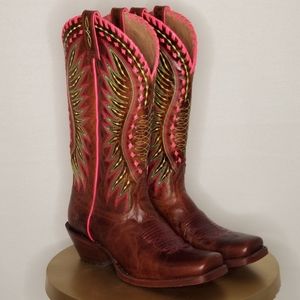 Ariat Derby Crackled Cafe Square Toe Boot